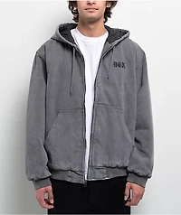 DGK Watcher Grey Wash Hooded Canvas Jacket
