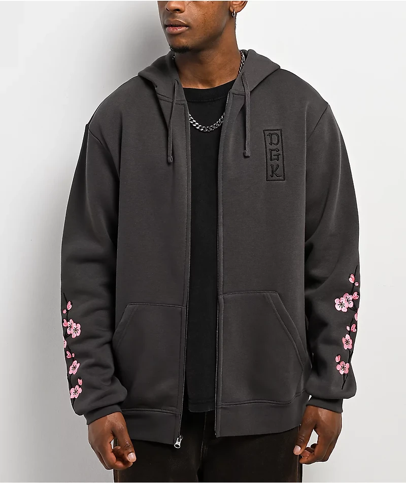 DGK Zen Charcoal Zip Hoodie