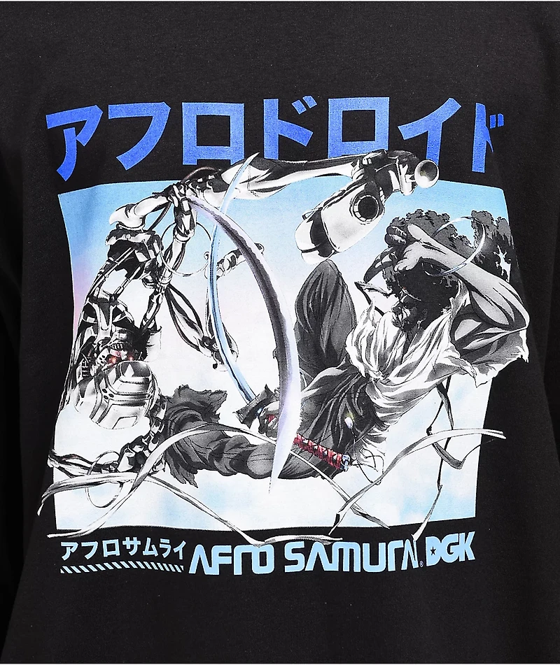 DGK x Afro Samurai Droid Black Long Sleeve T-Shirt