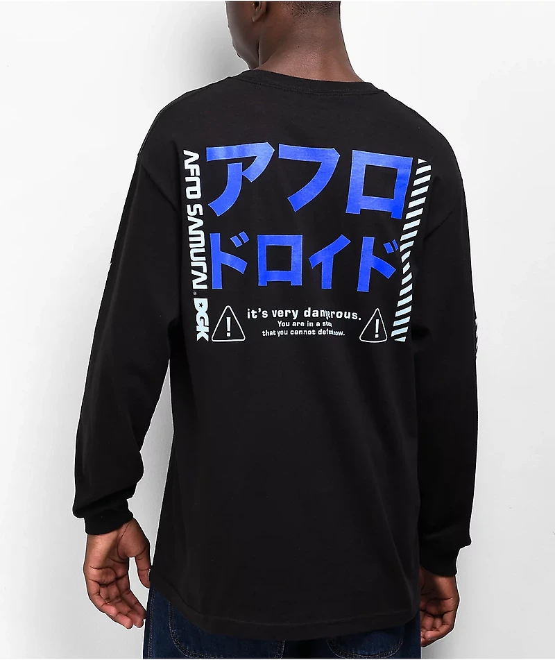 DGK x Afro Samurai Droid Black Long Sleeve T-Shirt