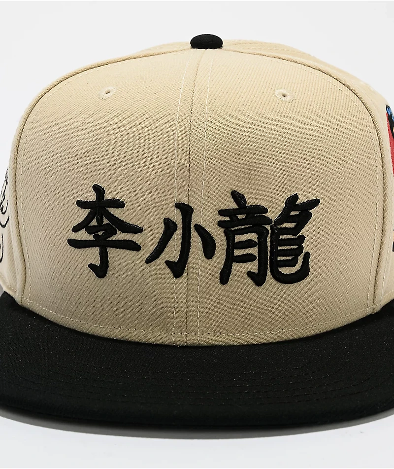 DGK x Bruce Lee Balance Natural & Black Snapback Hat