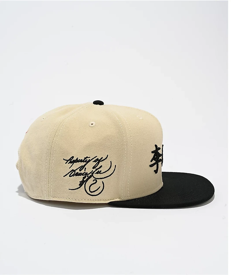 DGK x Bruce Lee Balance Natural & Black Snapback Hat