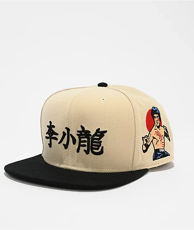 DGK x Bruce Lee Balance Natural & Black Snapback Hat