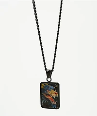 DGK x Bruce Lee Dragon Lenticular 22" Black Chain Necklace