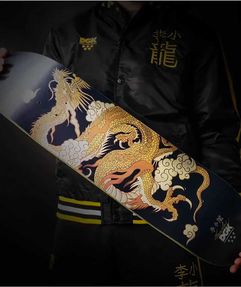 DGK x Bruce Lee Lenticular Golden Dragon 8" Skateboard Deck