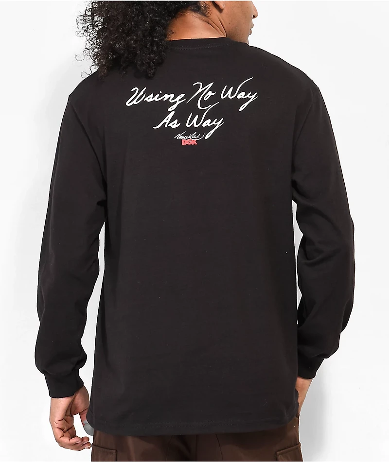 DGK x Bruce Lee No Way As Black Long Sleeve T-Shirt