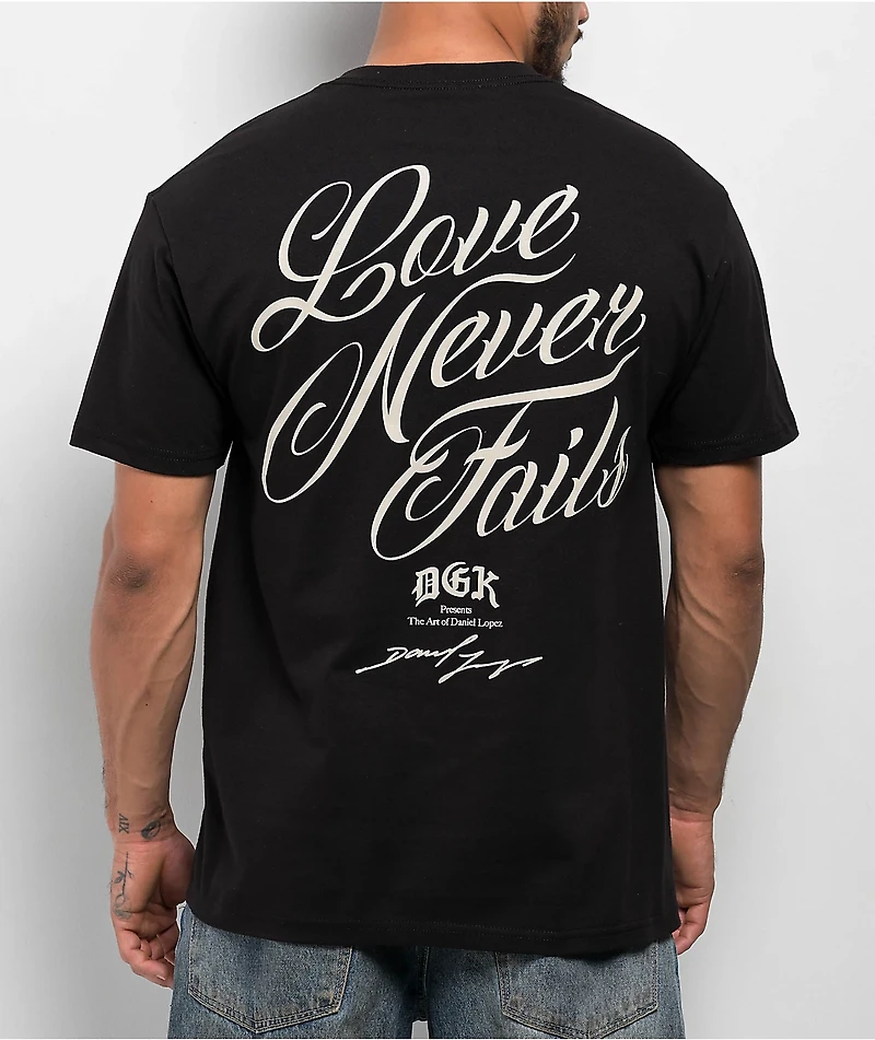 DGK x Godfitti No Love Black T-Shirt