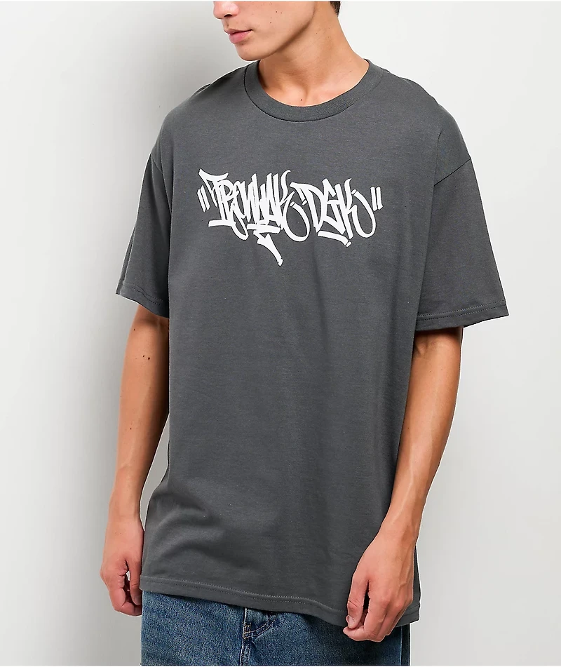 DGK x Ironlak® Hands Off Charcoal T-Shirt