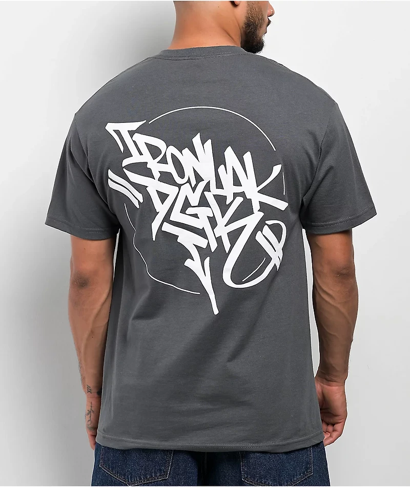 DGK x Ironlak® Hands Off Charcoal T-Shirt