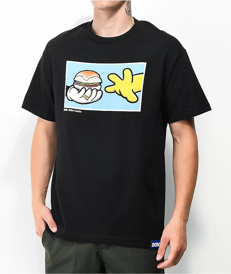 DGK x White Castle Pass The Black T-Shirt