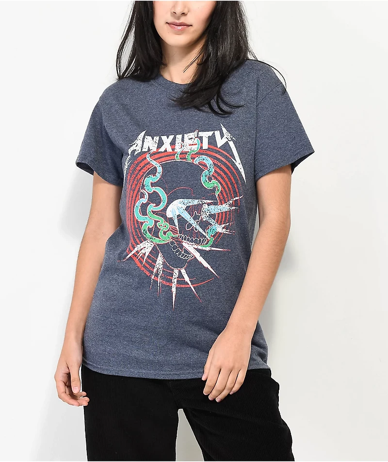 DREAM Anxiety Skull Grey T-Shirt