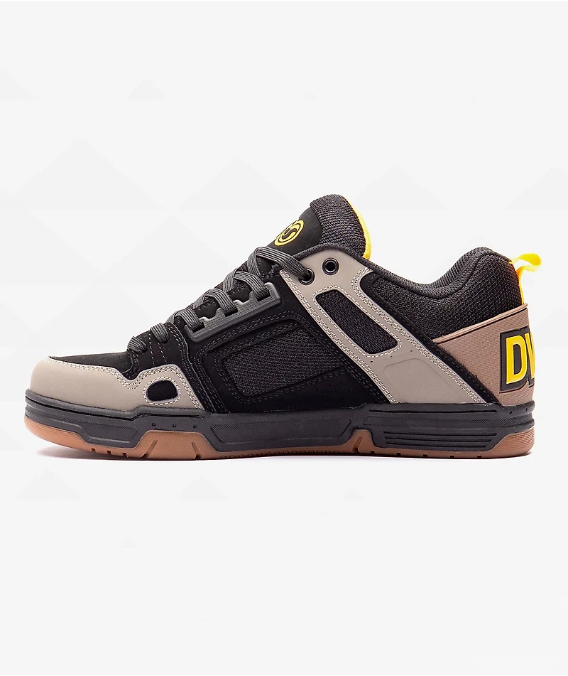 DVS Comanche Black, Brindle & Yellow Skate Shoes