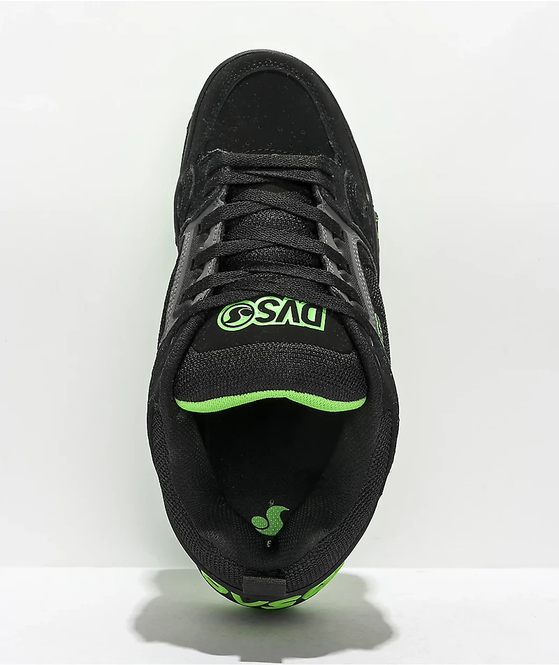 DVS Comanche Black, Charcoal, & Lime Skate Shoes