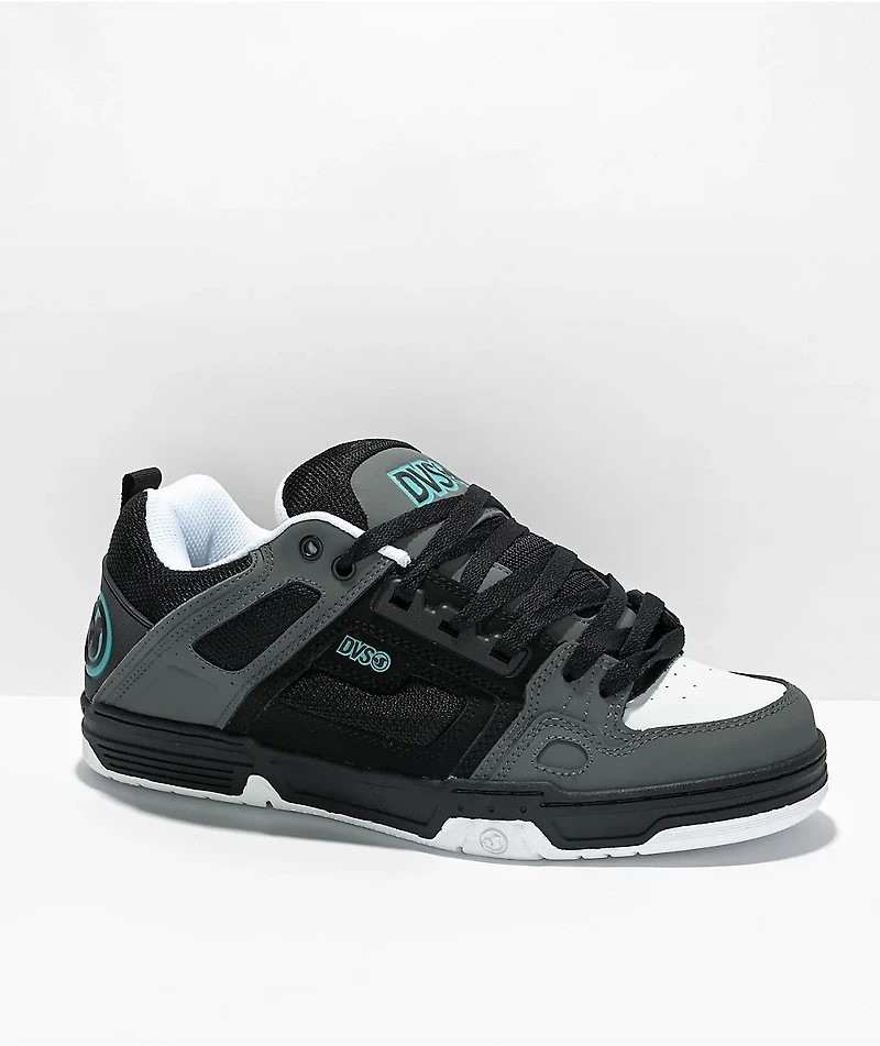 DVS Comanche Black, Charcoal, & Turquoise Skate Shoes