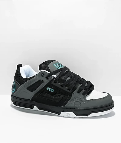 DVS Comanche Black, Charcoal, & Turquoise Skate Shoes