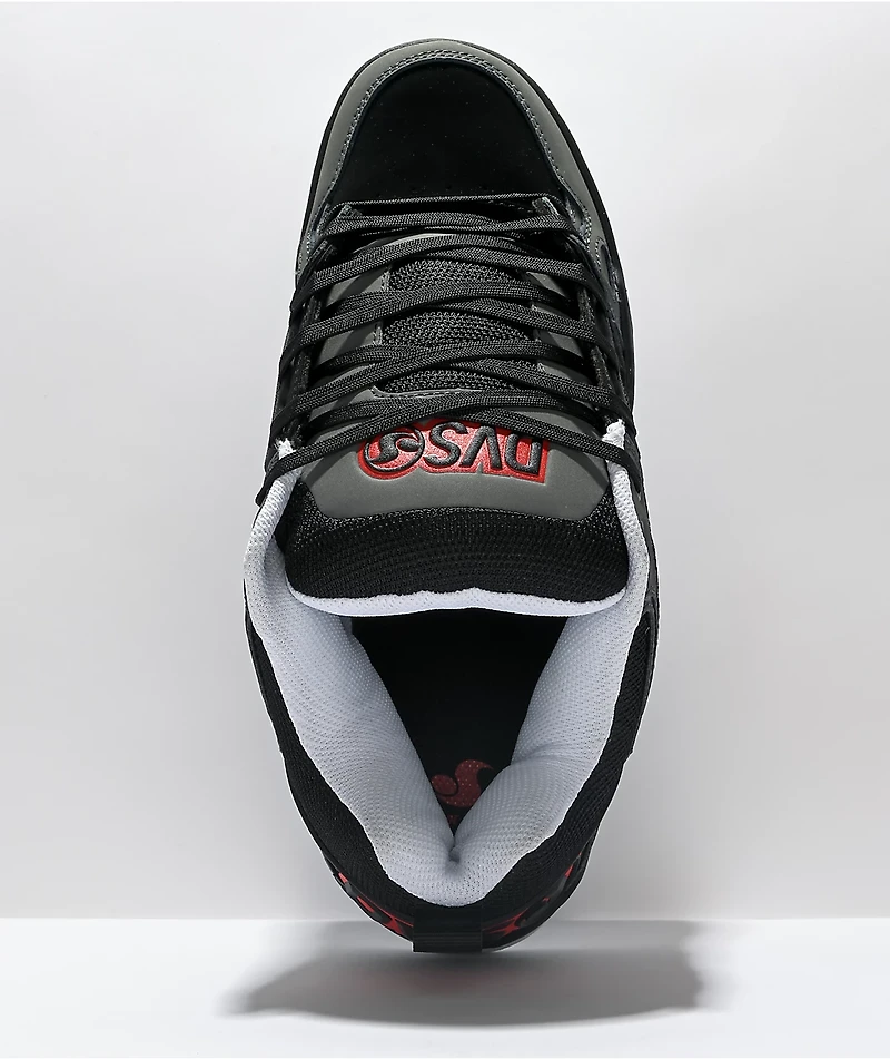DVS Comanche Black, Charcoal & Fiery Red Skate Shoes