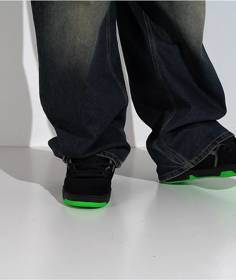 DVS Comanche Black, Charcoal & Lime Skate Shoes