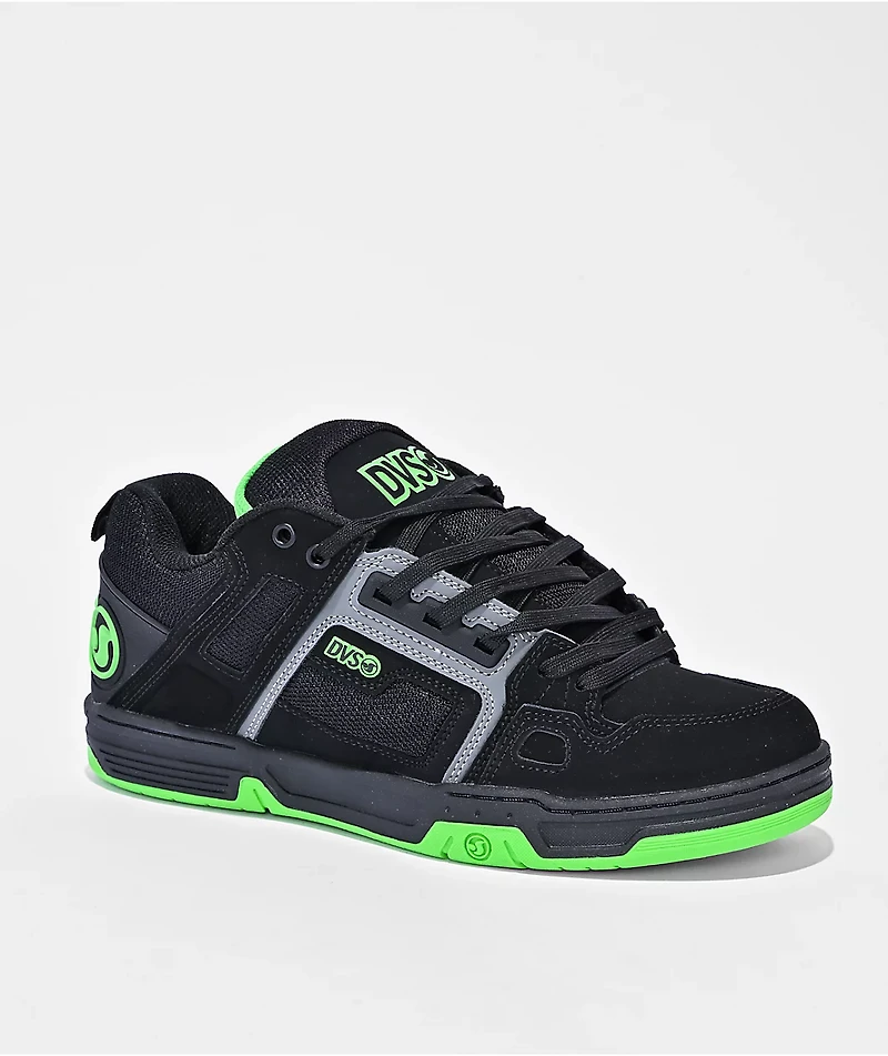 DVS Comanche Black, Charcoal & Lime Skate Shoes