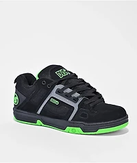 DVS Comanche Black, Charcoal & Lime Skate Shoes