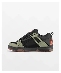 DVS Comanche Black, Olive & Orange Skate Shoes