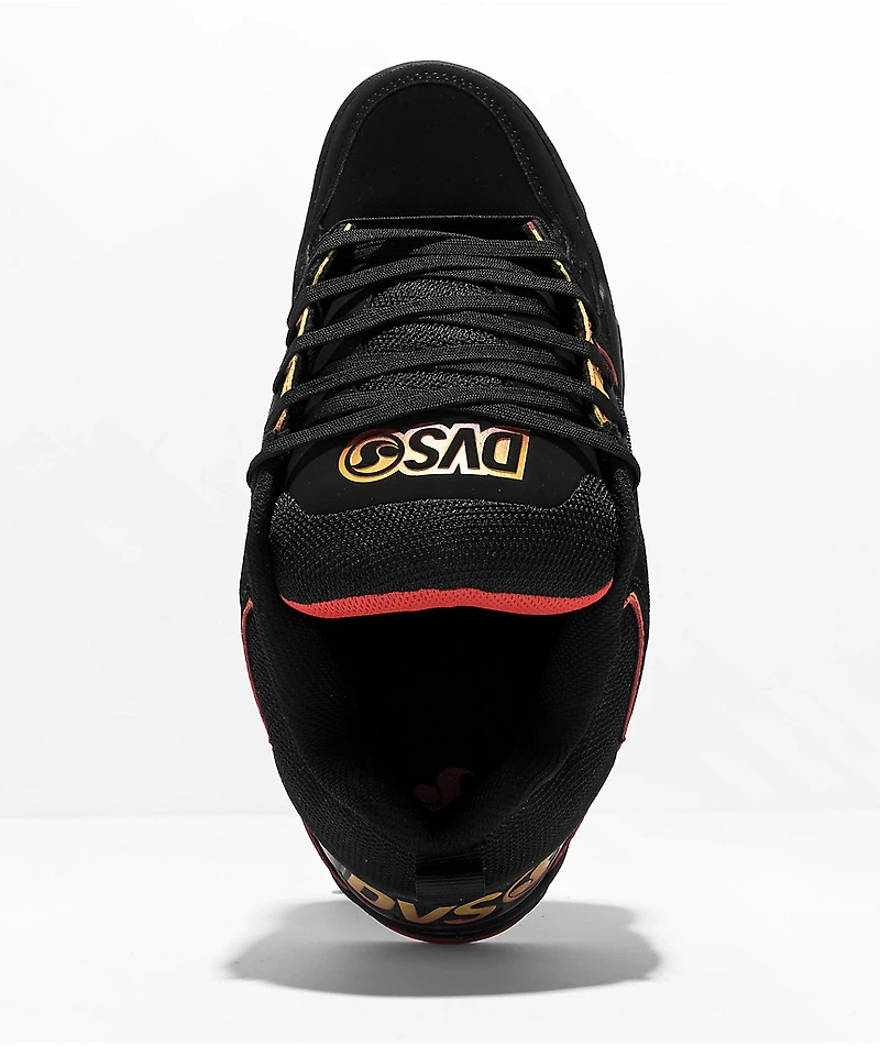 DVS Comanche Black, Red, & Yellow Skate Shoes