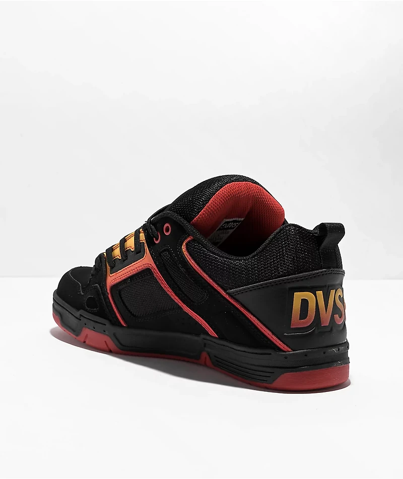 DVS Comanche Black, Red, & Yellow Skate Shoes