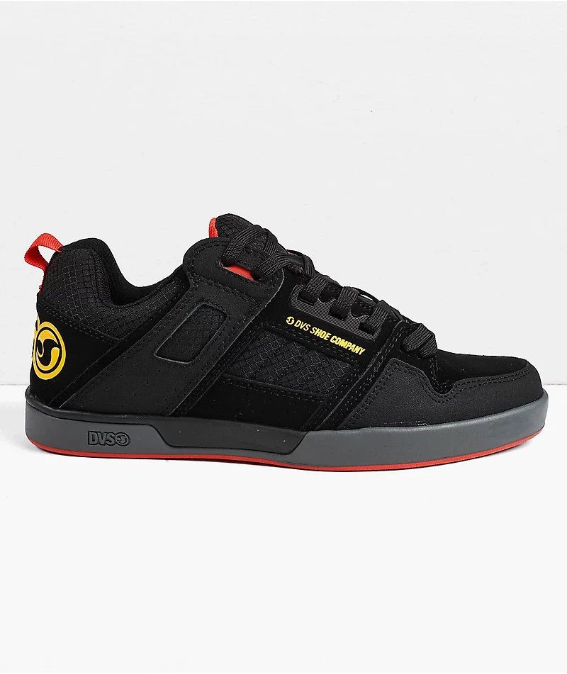 DVS Comanche Black, Yellow & Fiery Skate Shoes