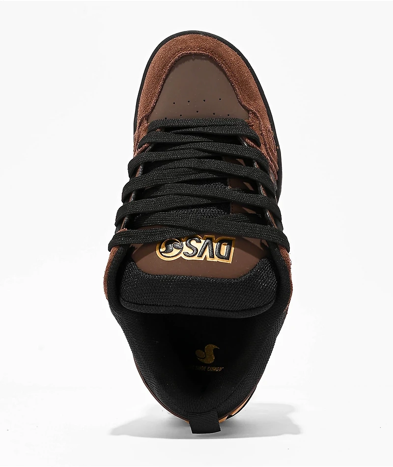 DVS Comanche Brown, Black & Gold Skate Shoes