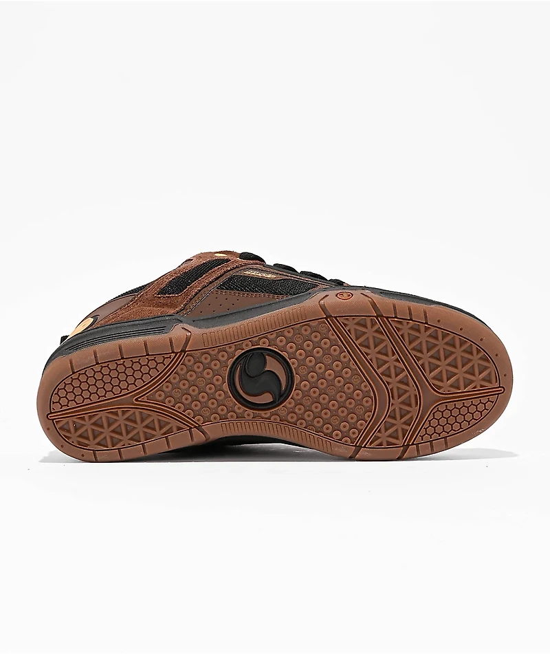 DVS Comanche Brown, Black & Gold Skate Shoes
