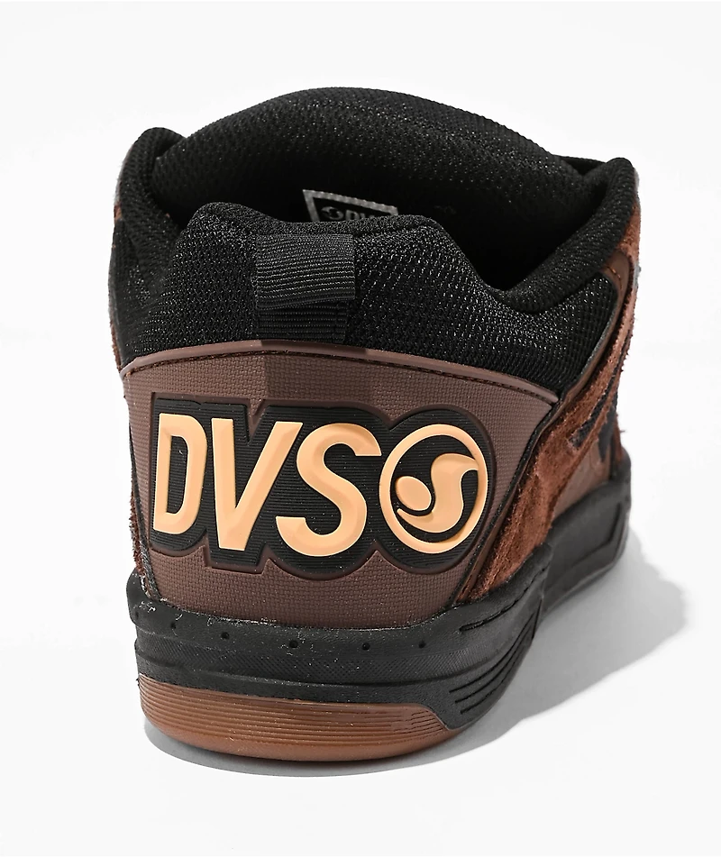 DVS Comanche Brown, Black & Gold Skate Shoes