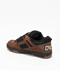 DVS Comanche Brown, Black & Gold Skate Shoes