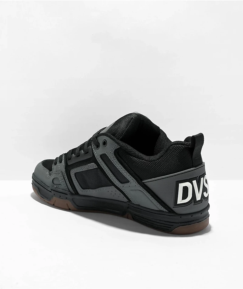 DVS Comanche Charcoal, Black & White Skate Shoes