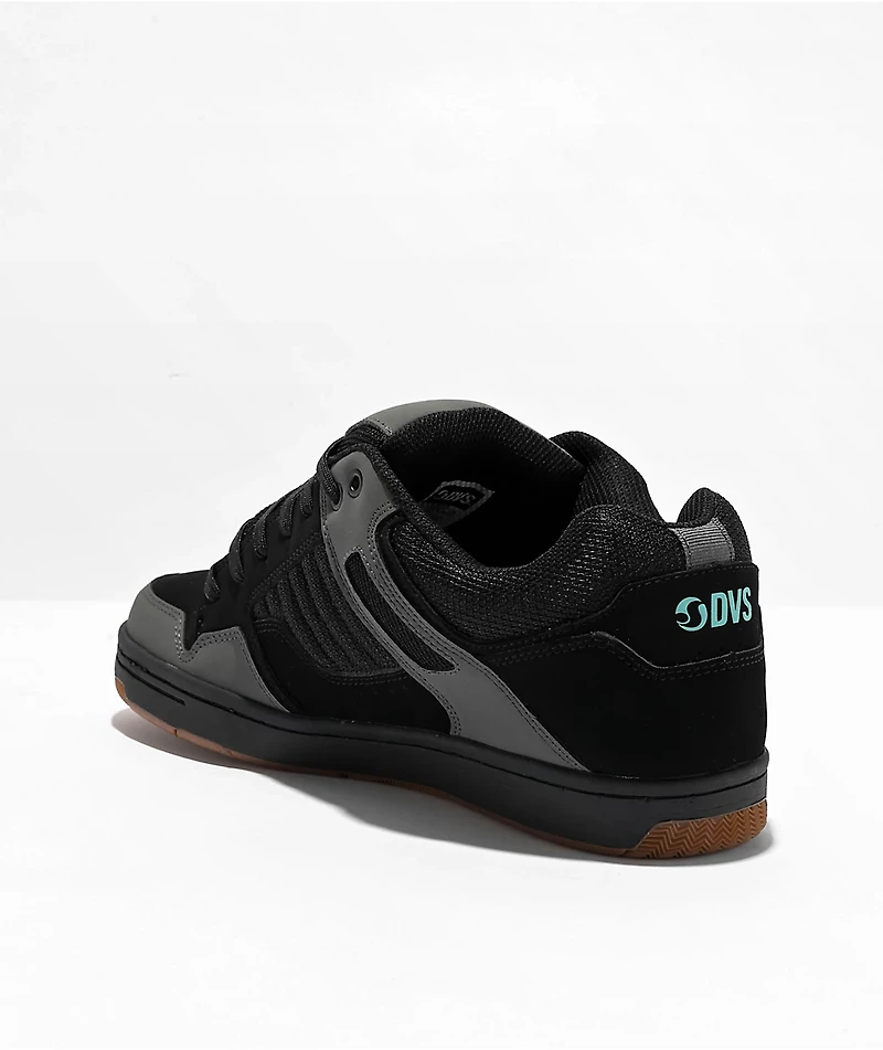 DVS Enduro Black, Charcoal & Turquoise Skate Shoes