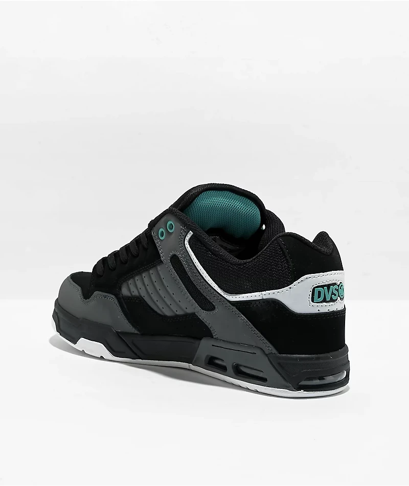 DVS Enduro Heir Black, Charcoal & Turquoise Skate Shoes