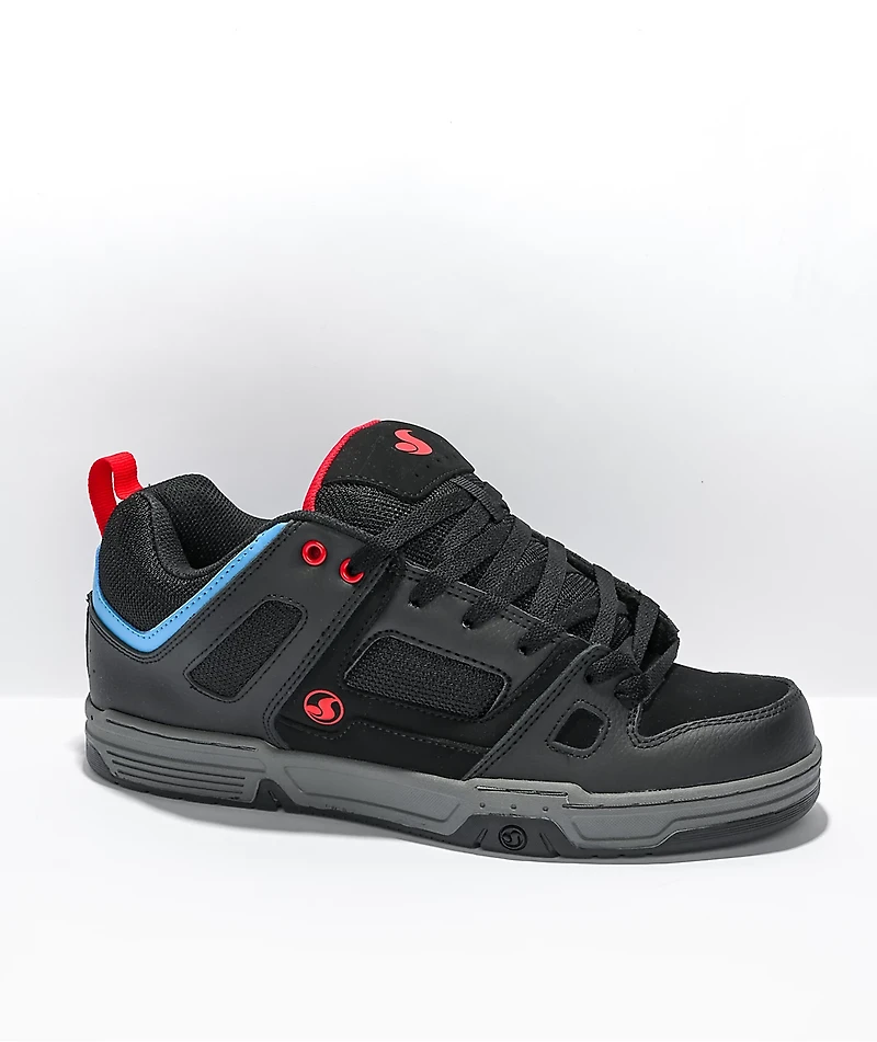 DVS Gambol Black, Fiery Red, & Blue Skate Shoes