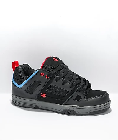 DVS Gambol Black, Fiery Red, & Blue Skate Shoes