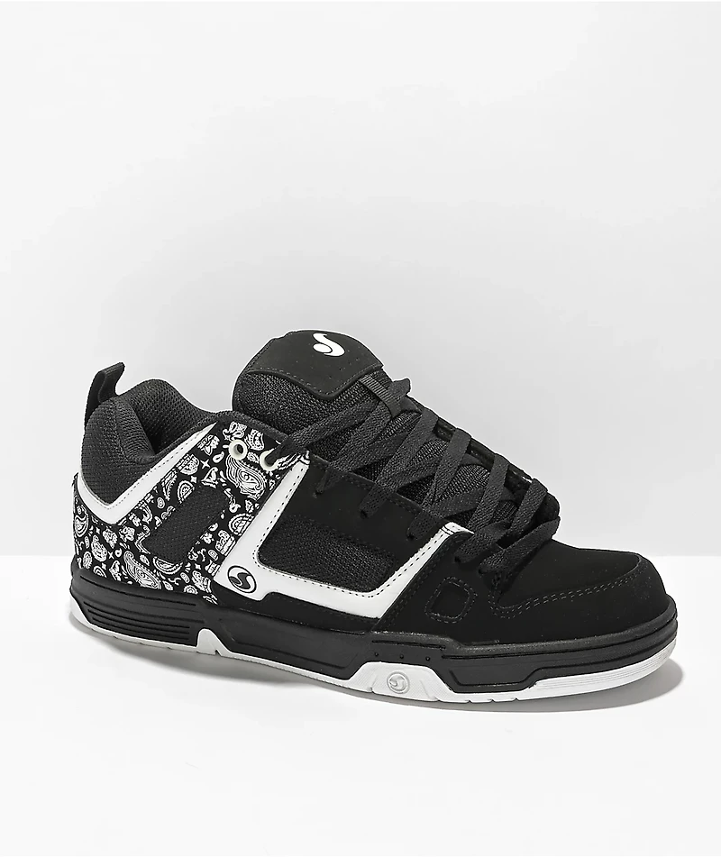 DVS Gambol Black, White, & Paisley Skate Shoes