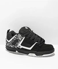 DVS Gambol Black, White, & Paisley Skate Shoes