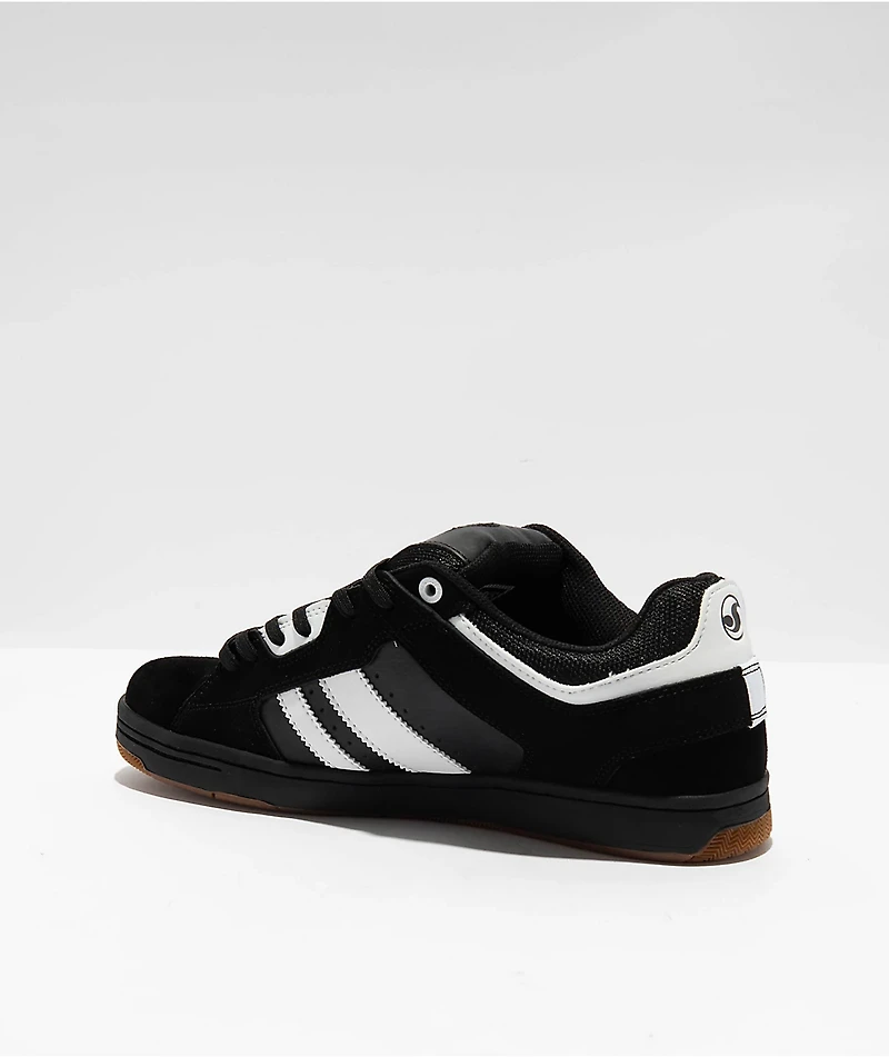 DVS Tactic Black & White Skate Shoes