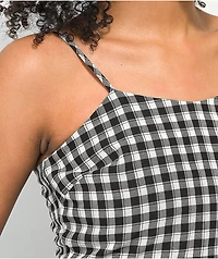 Daisy Street Cali Black & White Plaid Tank Top
