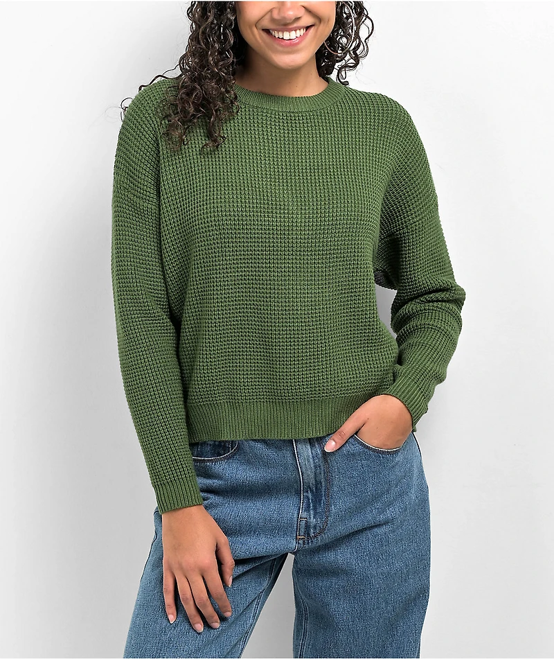 Daisy Street Green Sweater