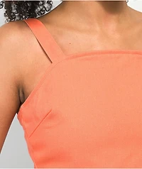 Daisy Street Orange Denim Crop Tank Top