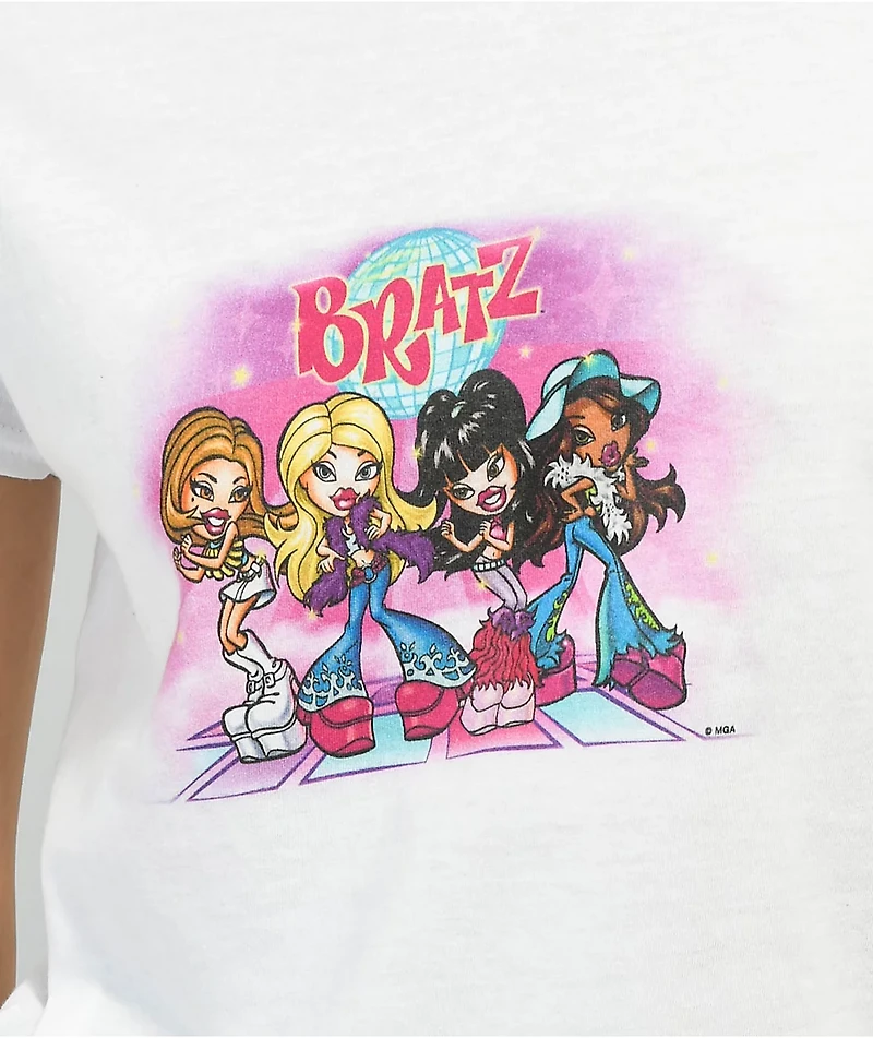 Daisy Street x Bratz Disco White Crop T-Shirt