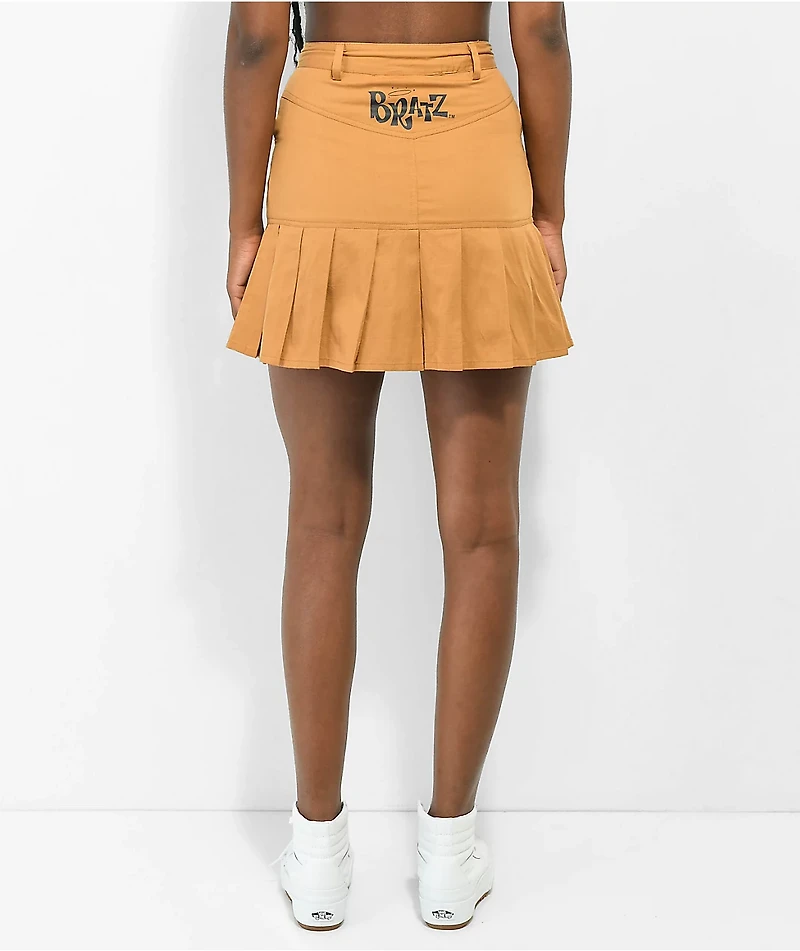 Daisy Street x Bratz Pleated Brown Skirt