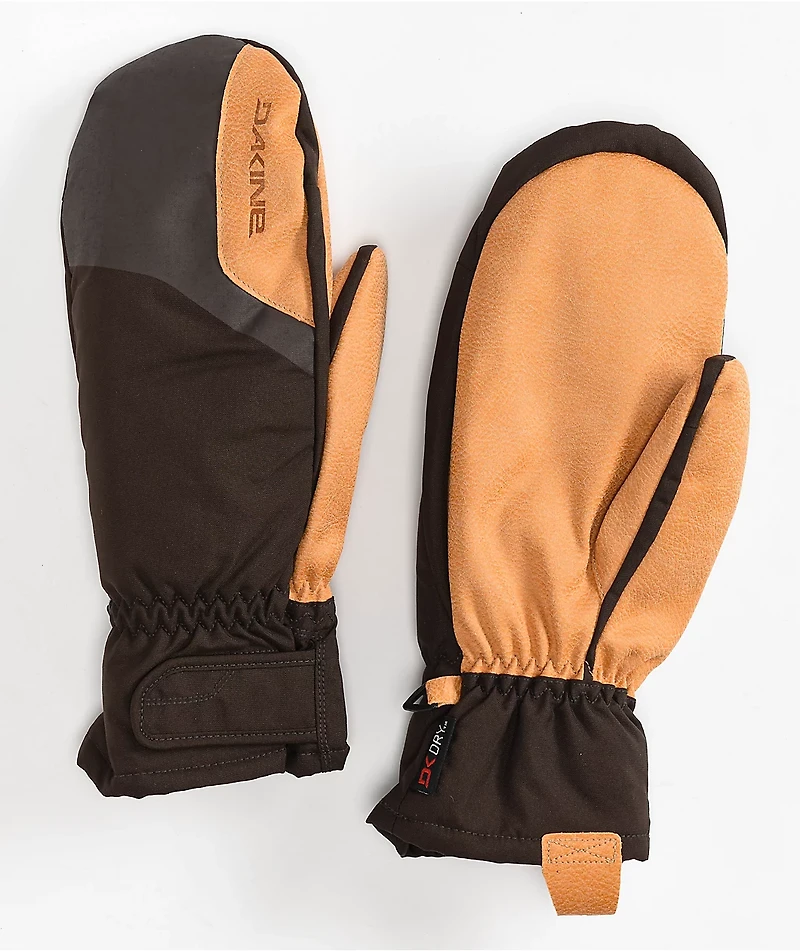 Dakine Nova Black & Tan Snowboard Mittens