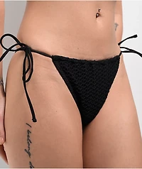 Damsel Becca Web Crochet Black High Leg Bikini Bottom