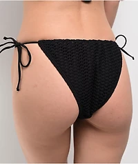 Damsel Becca Web Crochet Black High Leg Bikini Bottom