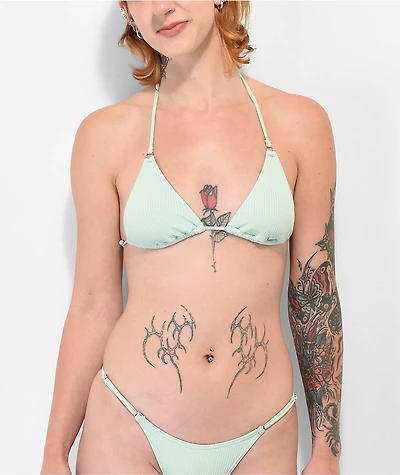 Damsel Cassie Mint Triangle Bikini Top