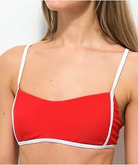 Damsel Cayenne Mini Rib Bandeau Bikini Top