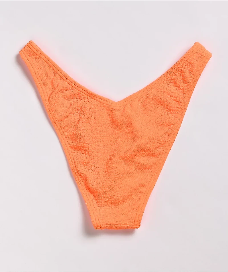 Damsel Croc Orange High Leg Cheeky Bikini Bottom